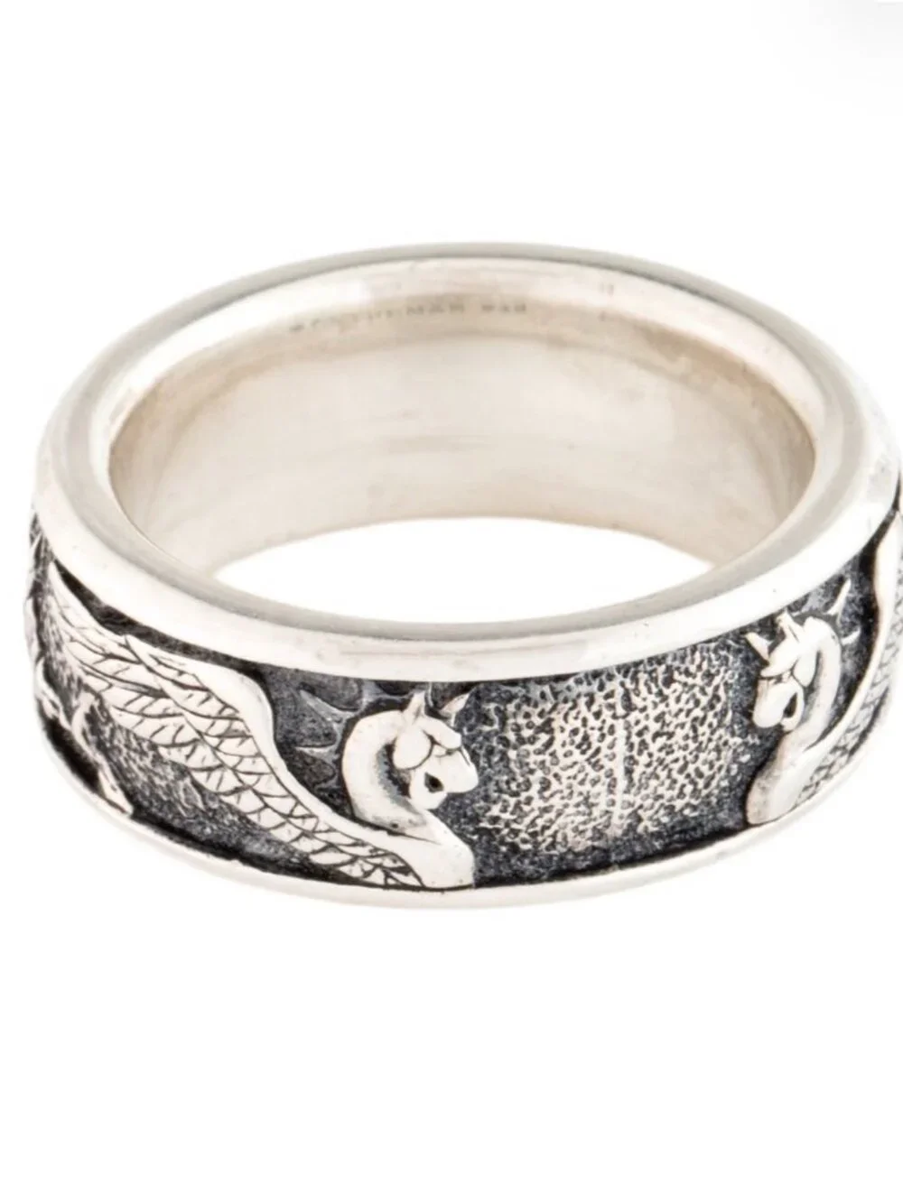 DAVID YURMAN STERLING SILVER 925 PETRVS GRIFFIN BAND RING